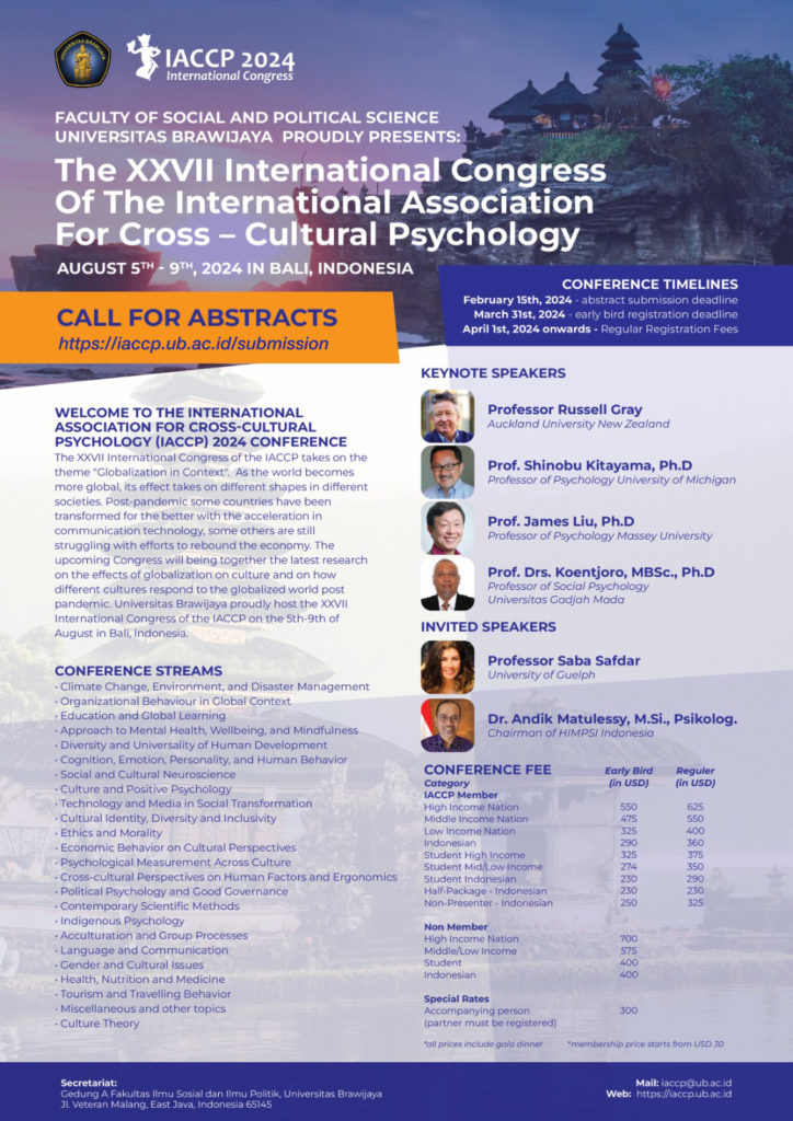 2024 IACCP International Congress Bali International Association